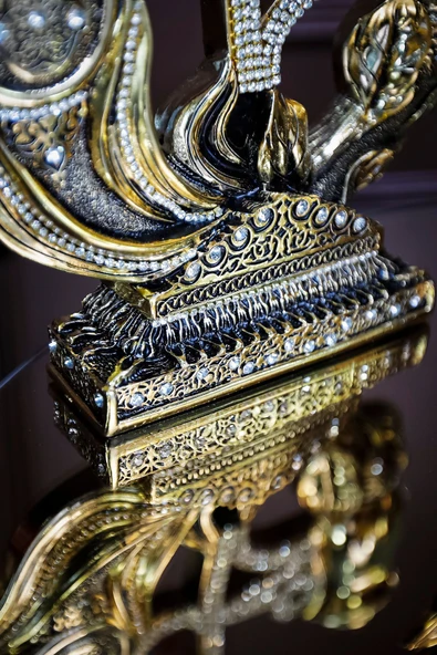 İkili Biblo Gül Lale Allah Muhammed Dini Islami Biblo Aksesuar Hediyelik Dekoratif Obje Süs - Resim 7