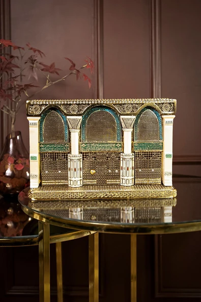 Dini Islami Biblo Aksesuar Dekoratif Obje Ev Ofis Süsleri Mescidi Nebevi Selamlama Kapısı Süs - Resim 3