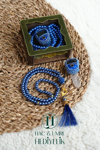 Hediyelik Tesbih Seti | Ahşap Kutulu Elektronik Tesbih ve 99lu İnci Tespih | Özel Gün Hediyesi ürün görseli