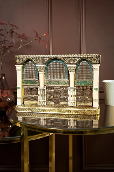 Dini Islami Biblo Ev Ofis Aksesuar Hediyelik Dekoratif Obje Mescidi Nebevi Selamlama Kapısı Süs ürün görseli