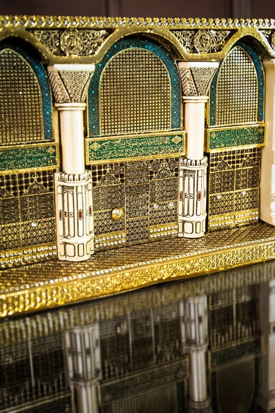 Dini Islami Biblo Aksesuar Dekoratif Obje Ev Ofis Süsleri Mescidi Nebevi Selamlama Kapısı Süs - Resim 5