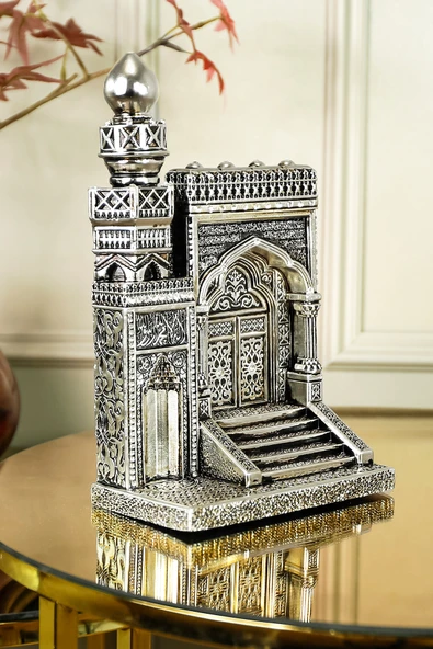 YENİ EV OFİS HEDİYESİ LÜKS DEKORATİF DİNİ İSLAMİ ARMAĞAN MİHRAP MİNBER SÜS OBJE - Resim 2