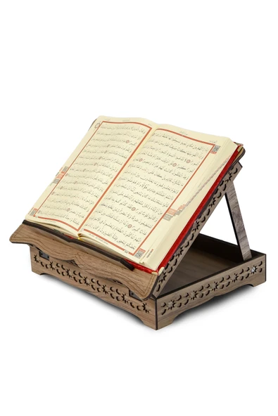 Ahşap Hediyelik Kuran Kutusu - Lüks Kuran Okuma Sehpası - Rahleli Ahşap Kuran Kutusu ürün görseli