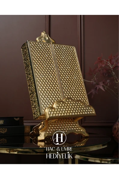 Kuran Kabı ve Kuranı Kerim | Lüks Kuran Saklama Kabı | Ayaklı Çift Kapaklı Kutulu Hediyelik Kuran ürün görseli