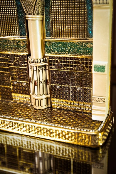 Dini Islami Biblo Ev Ofis Aksesuar Hediyelik Dekoratif Obje Mescidi Nebevi Selamlama Kapısı Süs - Resim 6