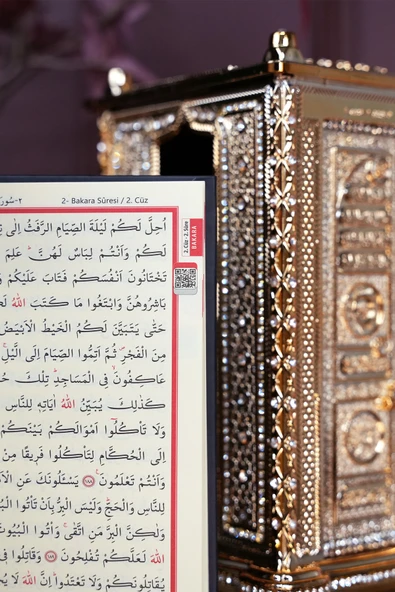 Kuran Kabı Biblo | Üç Kutsal Kapılı Kuran Hediyeli Dekoratif Obje | Ev Ofis Dekoru Dekoratif Obje - 5