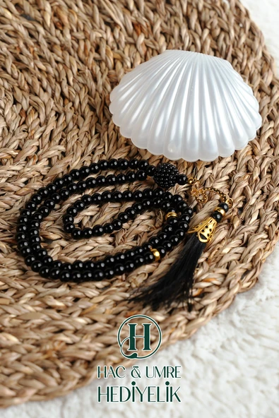 Tesbih Hediyelik | Özel Gün Davet Hediyesi | Deniz Kabuğu Kutulu 99lu İnci Tesbih Vav Süslü Püsküllü - Resim 3