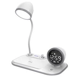 S-link SL-CW21 Beyaz Telefon Uyumlu Fast Şarj 15W Ayarlanabilir Led Işıklı  Masa Lambası - Resim 4