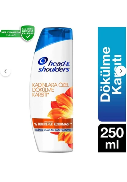 Head And Shoulders Kadınlara Özel Dökülme Karşıtı Kepeğe Karşı Etkili Şampuan 250 Ml ürün görseli 1