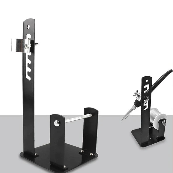 Havya Sehpası - Havya Standı Metal Lehim Makara ve Kalem Havya Tutuculu 110x110 mm (süngersiz) ürün görseli 1