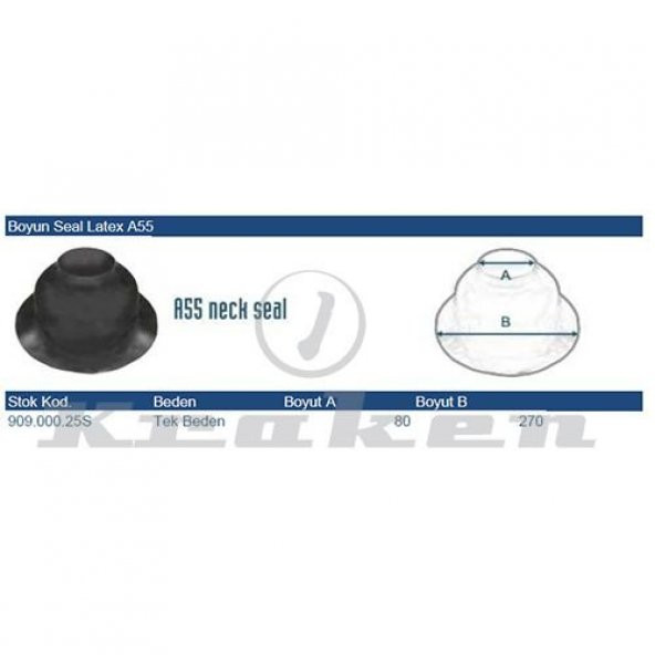 KRAKEN Kuru Elbise Boyun Seal Latex A55 - 2