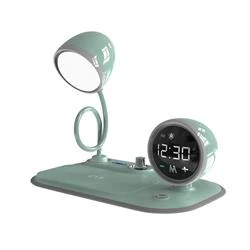 S-link SL-CW21 Yeşil Telefon Uyumlu Fast Şarj 15W Ayarlanabilir Led Işıklı  Masa Lambası - 4