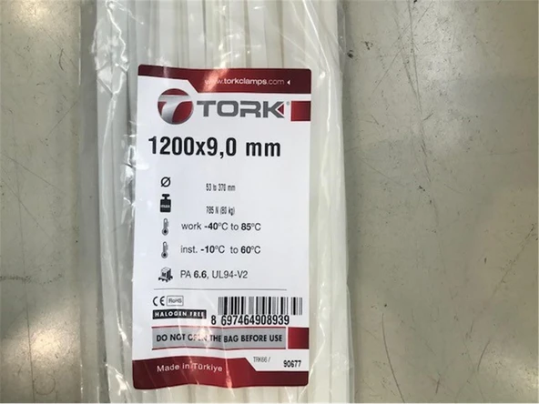 Tork TRK-1200-90W Beyaz 100lü Kablo Bağı ürün görseli 1