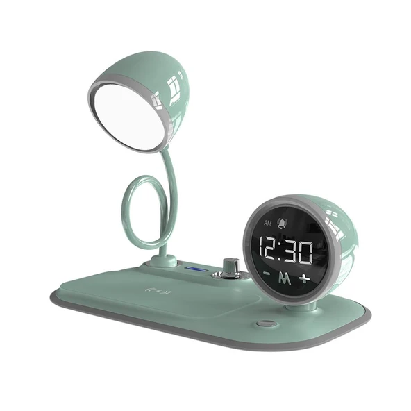 S-link SL-CW21 Yeşil Telefon Uyumlu Fast Şarj 15W Ayarlanabilir Led Işıklı  Masa Lambası - 2