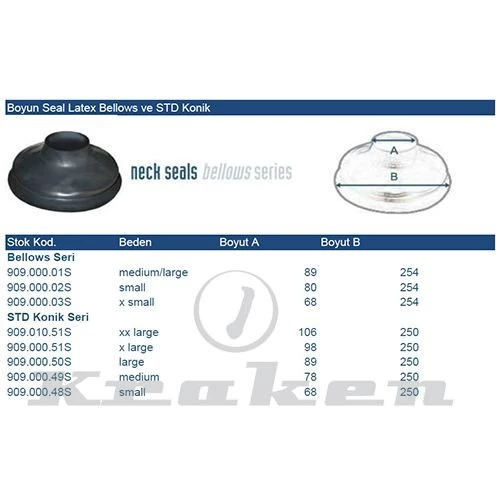 KRAKEN Kuru Elbise Boyun Seal Latex Bellows - 2