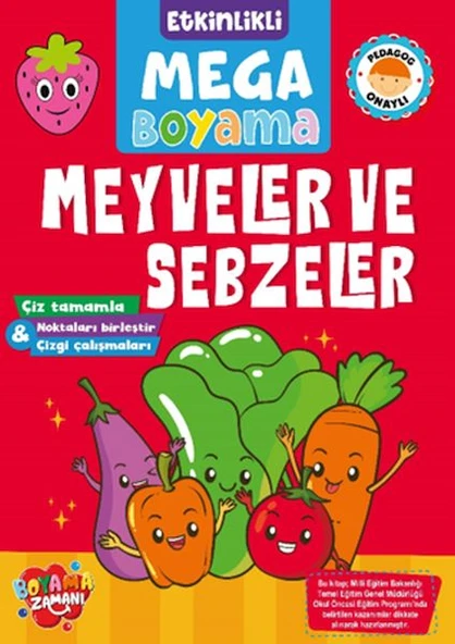 Etkinlikli Mega Boyama - Meyveler ve Sebzeler ürün görseli