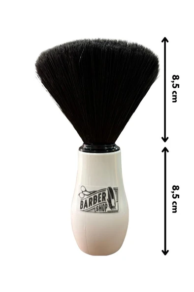 Emre Fırça Plastik Saplı Premium Sentetik Siyah Kıllı Ense Fırçası Beyaz - 2