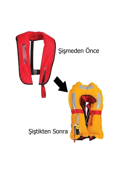 Mesica GDR 175 Otomatik 150N Yetişkin Şişme Can Yeleği - 3