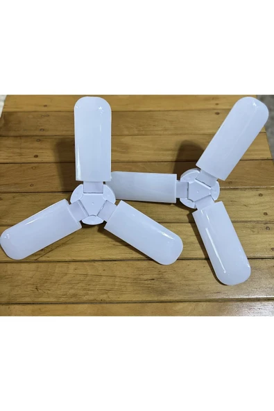 2 Adet 40W Üç Kanat LED Ampul  E27 Duy, Beyaz Işık, Enerji Tasarruflu - 1