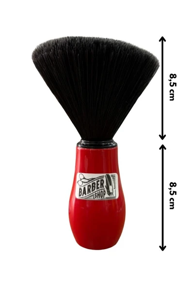 Emre Fırça Plastik Saplı Premium Sentetik Siyah Kıllı Ense Fırçası Kırmızı - 2