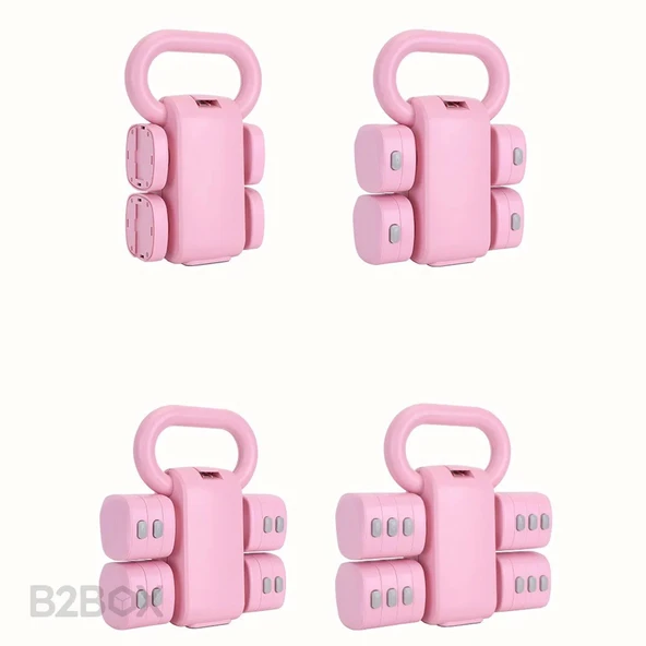 Ayarlanabilir Ağırlıklı Dambıl ve Kettlebell Seti 5,5 Kg Fitness Egzersiz Ağırlık Antrenmanı - 7