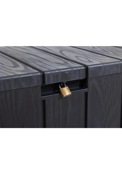 Multibox Bravo 270 Lt Siyah Saklama Sandığı – Dayanıklı, Tekerlekli ve Kilitlenebilir Bahçe Kutusu - 4