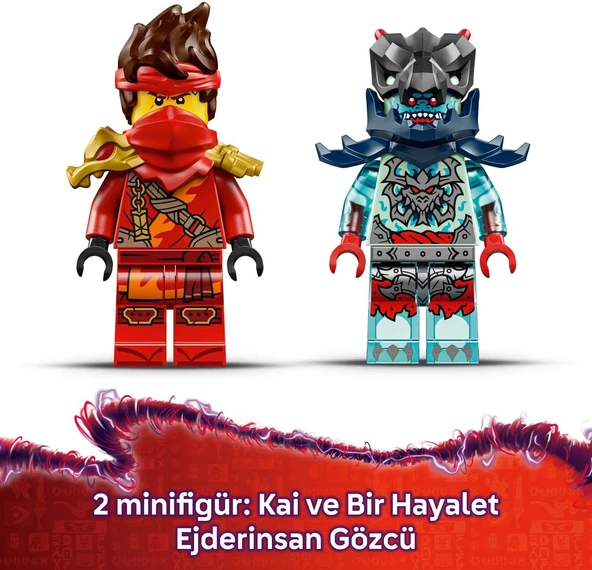LEGO NINJAGO Kai’nin Motosiklet Hız Yarışı 71838-6 Yaş Üzeri Kız ve Erkek Çocuklar için Kai'nin Yarış Motosikleti ile İf - Resim 4