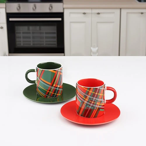 Kosova Kahve Fincan Takımı 2 Kişilik 90cc EKS01 2 Renk
