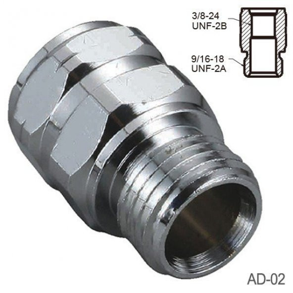 KRAKEN Regülatör Adaptör AD02 MALE 9/16 LP FEMALE 3/8 LP ürün görseli