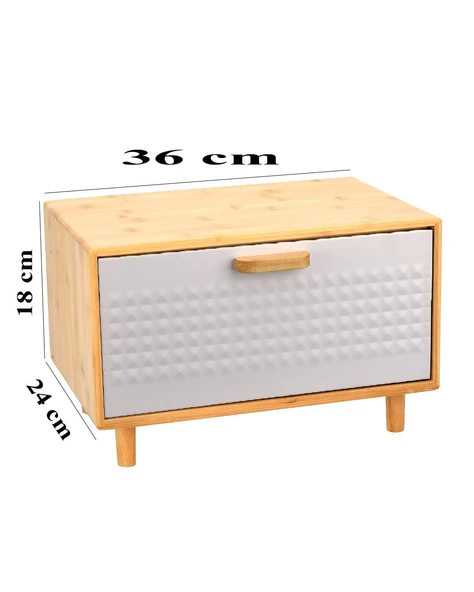 Bambu Ekmeklik – Metal Mıknatıslı Kapaklı - 4