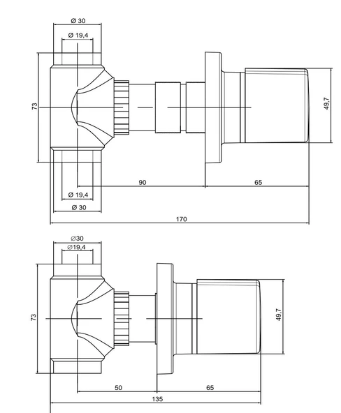 Yak Ara Kesme Valfi Stop Valf Aç Kapa 102111524 - Resim 2