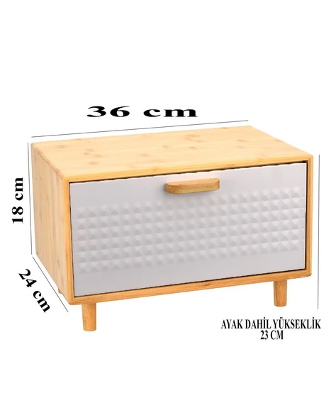 Bambu Ekmeklik – Metal Mıknatıslı Kapaklı - 3