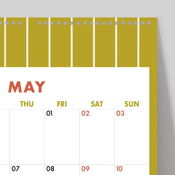 2026 Duvar Takvimi, Aylık Planlayıcı Takvim, 33X48 cm & A4 Takvim, Renkli Soyut Modern Sanat Duvar Takvimi - Resim 6