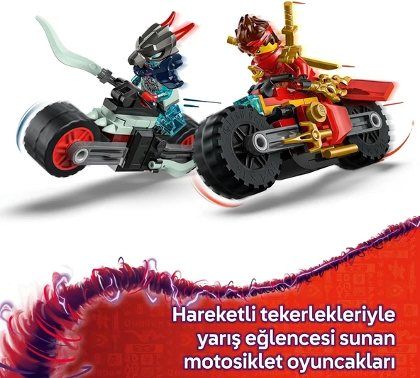 LEGO NINJAGO Kai’nin Motosiklet Hız Yarışı 71838-6 Yaş Üzeri Kız ve Erkek Çocuklar için Kai'nin Yarış Motosikleti ile İf - Resim 2