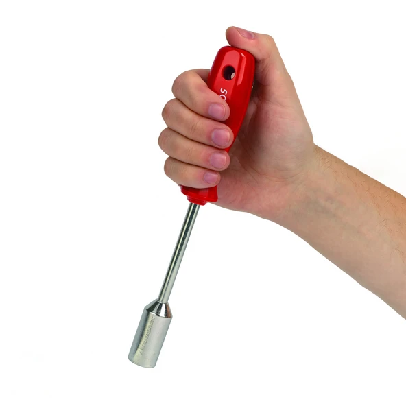 8 mm Lokma Uçlu Tornavida Altıgen Köşeli 23 cm Plastik Saplı 1 Adet 230 mm 23 cm - Resim 2