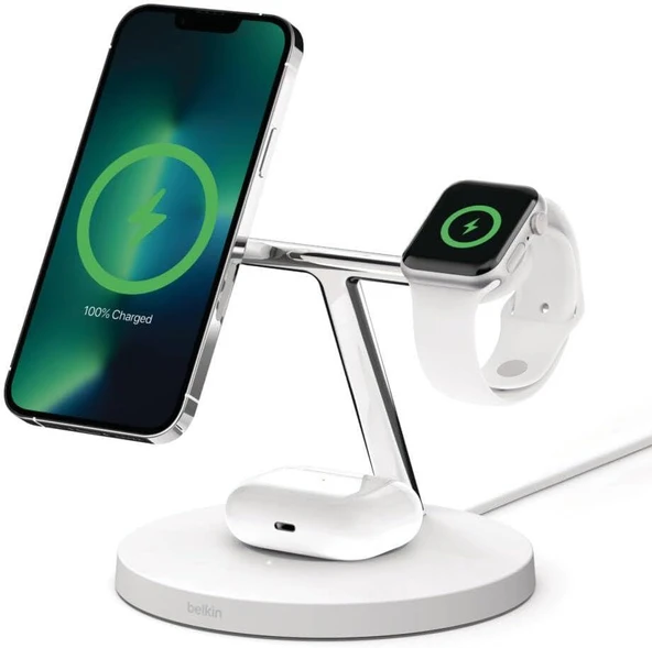 Belkin Şarj İstasyonu 3-tr-1 blanc Outlet