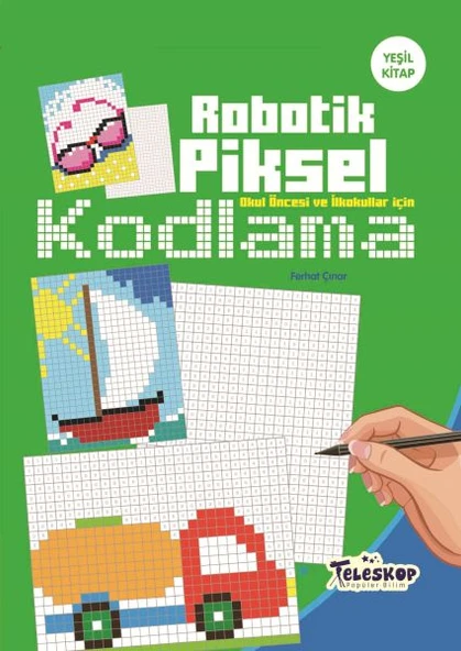 Robotik Piksel Kodlama Yeşil Kitap ürün görseli