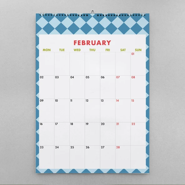 2026 Duvar Takvimi, Aylık Planlayıcı Takvim, 33X48 cm & A4 Takvim, Renkli Soyut Modern Sanat Duvar Takvimi - Resim 2