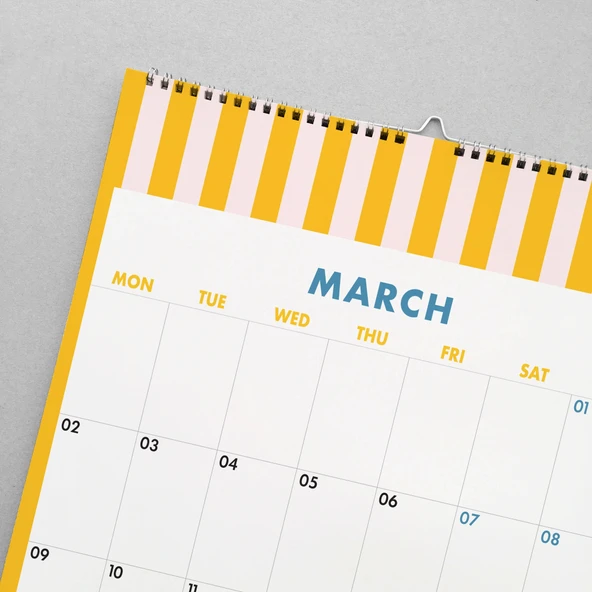 2026 Duvar Takvimi, Aylık Planlayıcı Takvim, 33X48 cm & A4 Takvim, Renkli Soyut Modern Sanat Duvar Takvimi - Resim 3