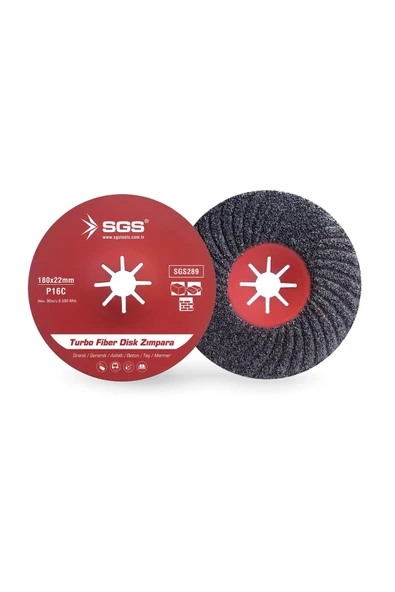 SGS TURBO FİBER DİSK ZIMPARA(180MM)