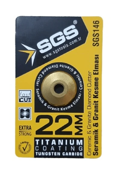 SGS SERAMİK & GRANİT KESME ELMASI TİTANYUM 22 MM ürün görseli