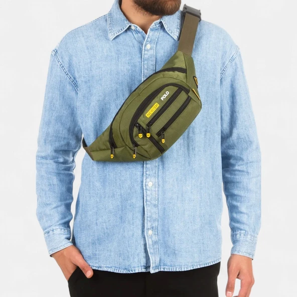 Lederax Altı Bölmeli Omuz Çantası Ve Bel Çantası NWP561 - Resim 3