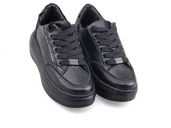 Flet 339 Siyah Kadın Spor Sneaker - Resim 2
