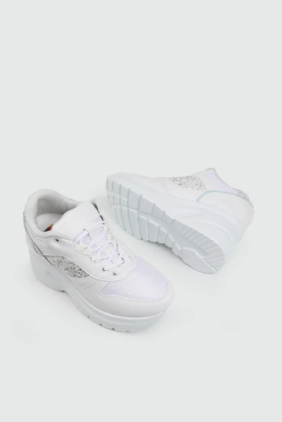 Flet 185 Beyaz Kadın Spor Sneaker - Resim 5