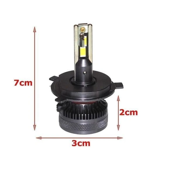 Toyota Hilux 2005-2025 Far Ampulü GT Nano Beyaz H4 Mini Led Xenon Şimşek Etkili 22000 Lümen - 2