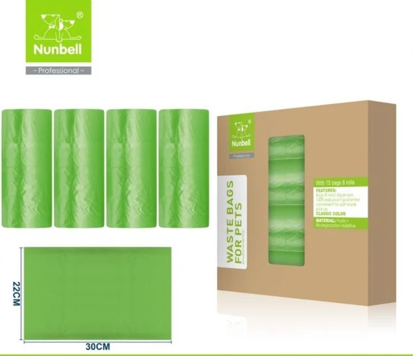 Nunbell 12 Rulo Köpek Kaka Poşeti ürün görseli