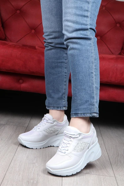 Flet 185 Beyaz Kadın Spor Sneaker - Resim 2