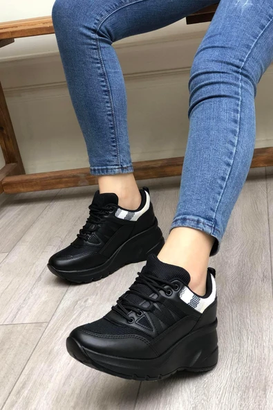 Flet 301 Siyah Kadın Spor Sneaker - Resim 2