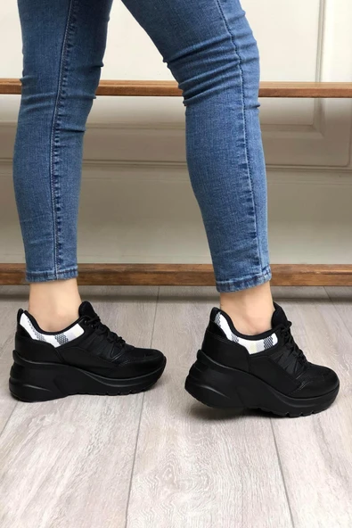 Flet 301 Siyah Kadın Spor Sneaker - Resim 3