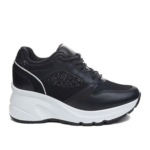 Flet 185 Siyah-Beyaz Kadın Spor Sneaker ürün görseli